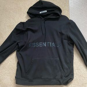 Black essentials fear of god hoodie